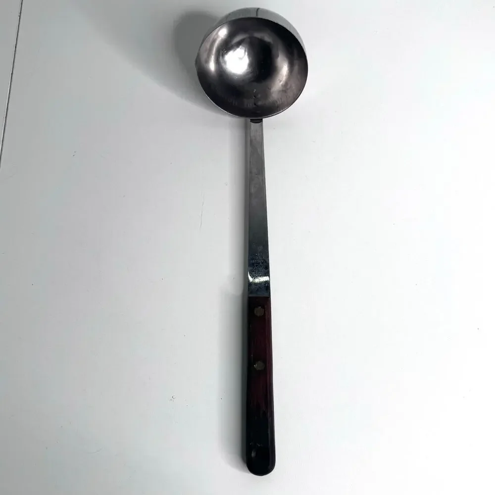 Wood Handle Stainless Steel Vintage MARCREST Soup Ladle Kitchen Utensil USA
